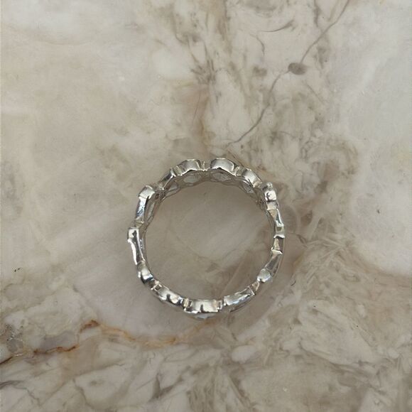 Tiffany & Co. Paloma Picasso Graffiti Love And Kisses Ring Sterling Silver - Picture 6 of 9